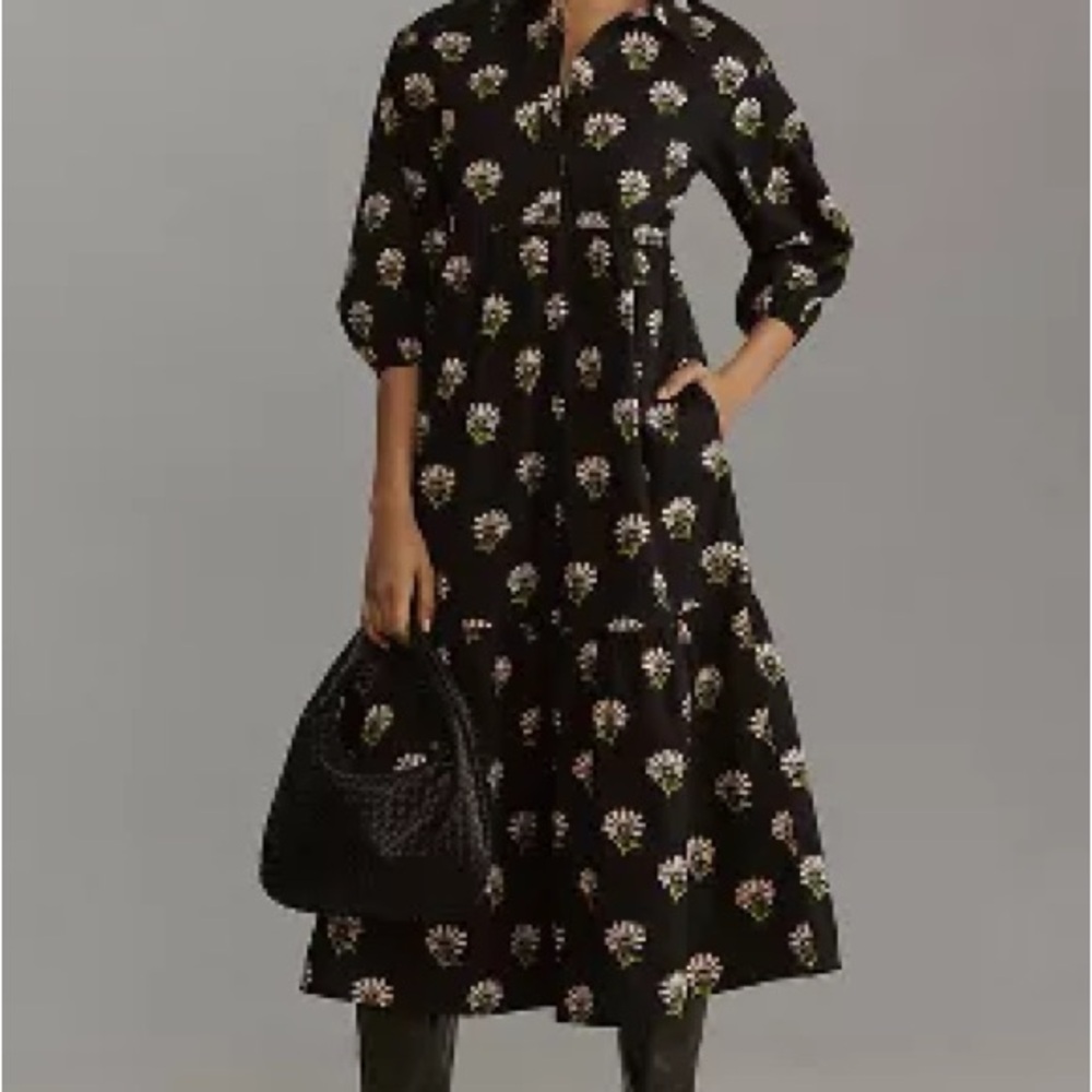 The Bettina Tiered Shirt Dress by Maeve